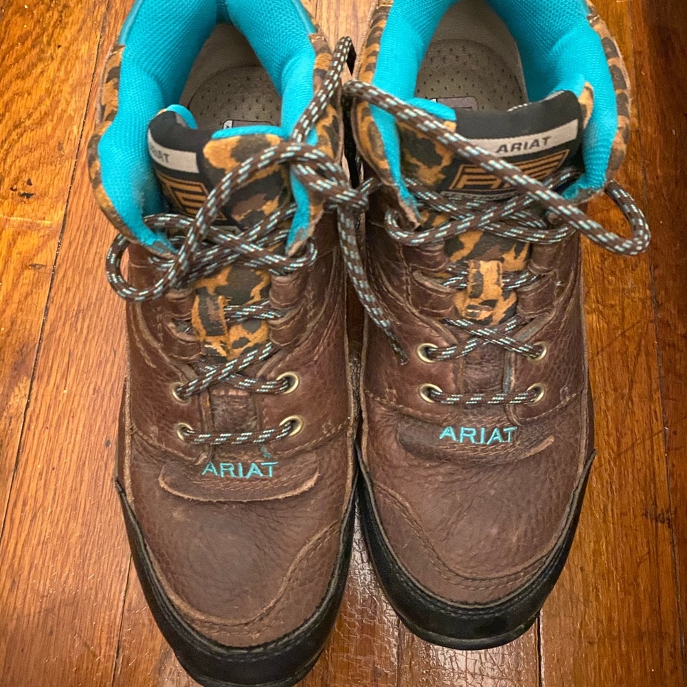Ariat cheetah print hiking boots size 7